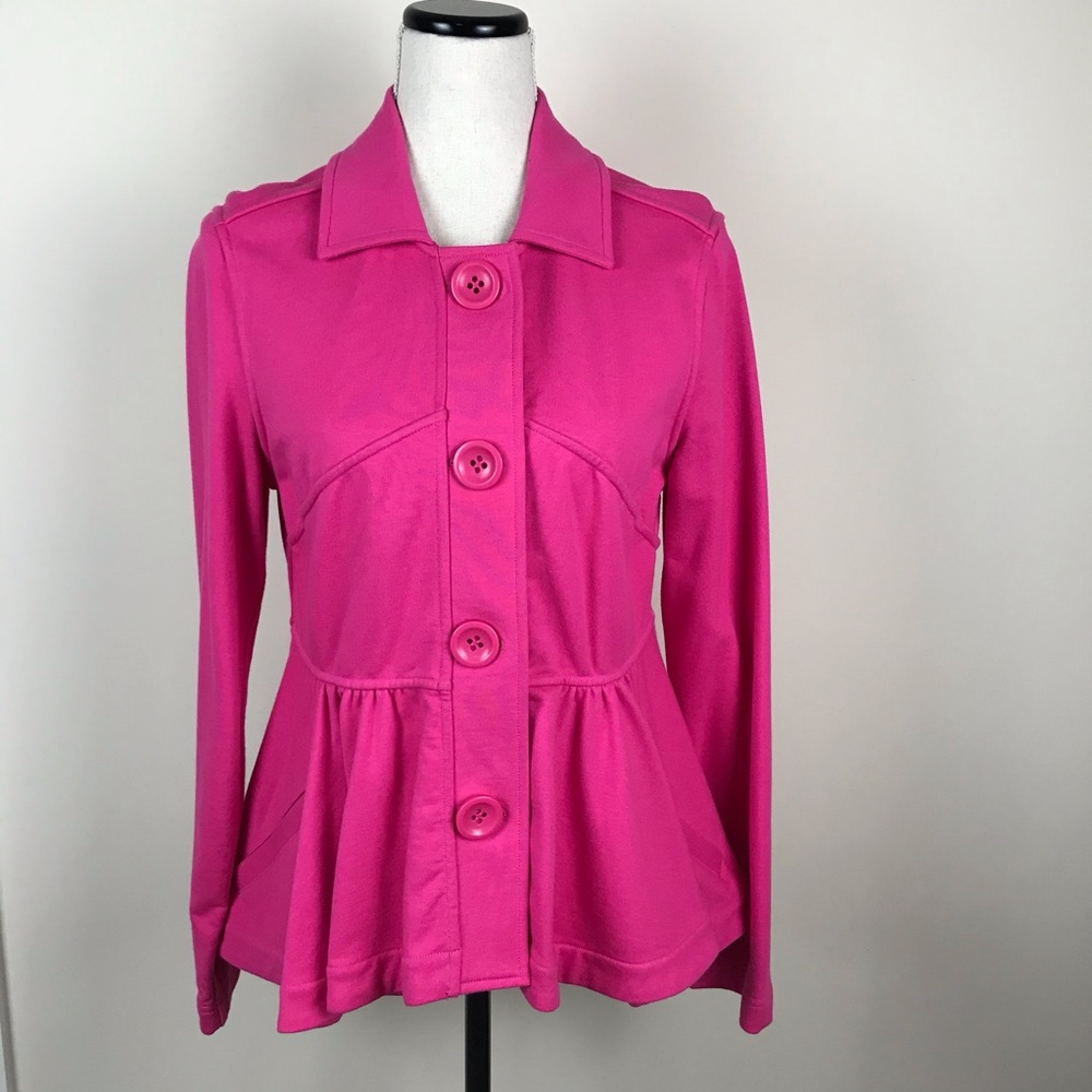 Madison Studio Peplum button up jacket coat